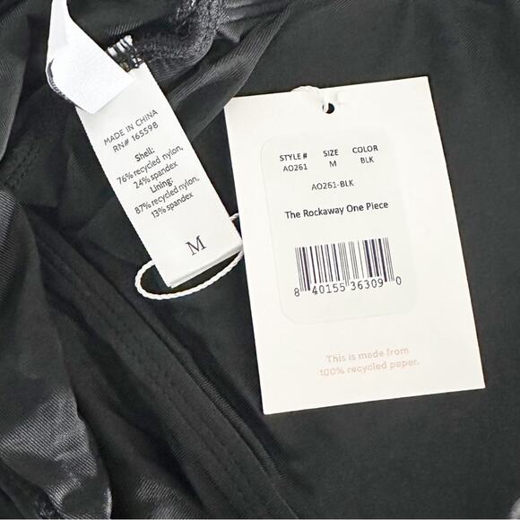 Andie Swim The Rockaway One Piece Swimsuit‎ Bathing Suit Black Size Medium - Picture 5 of 5